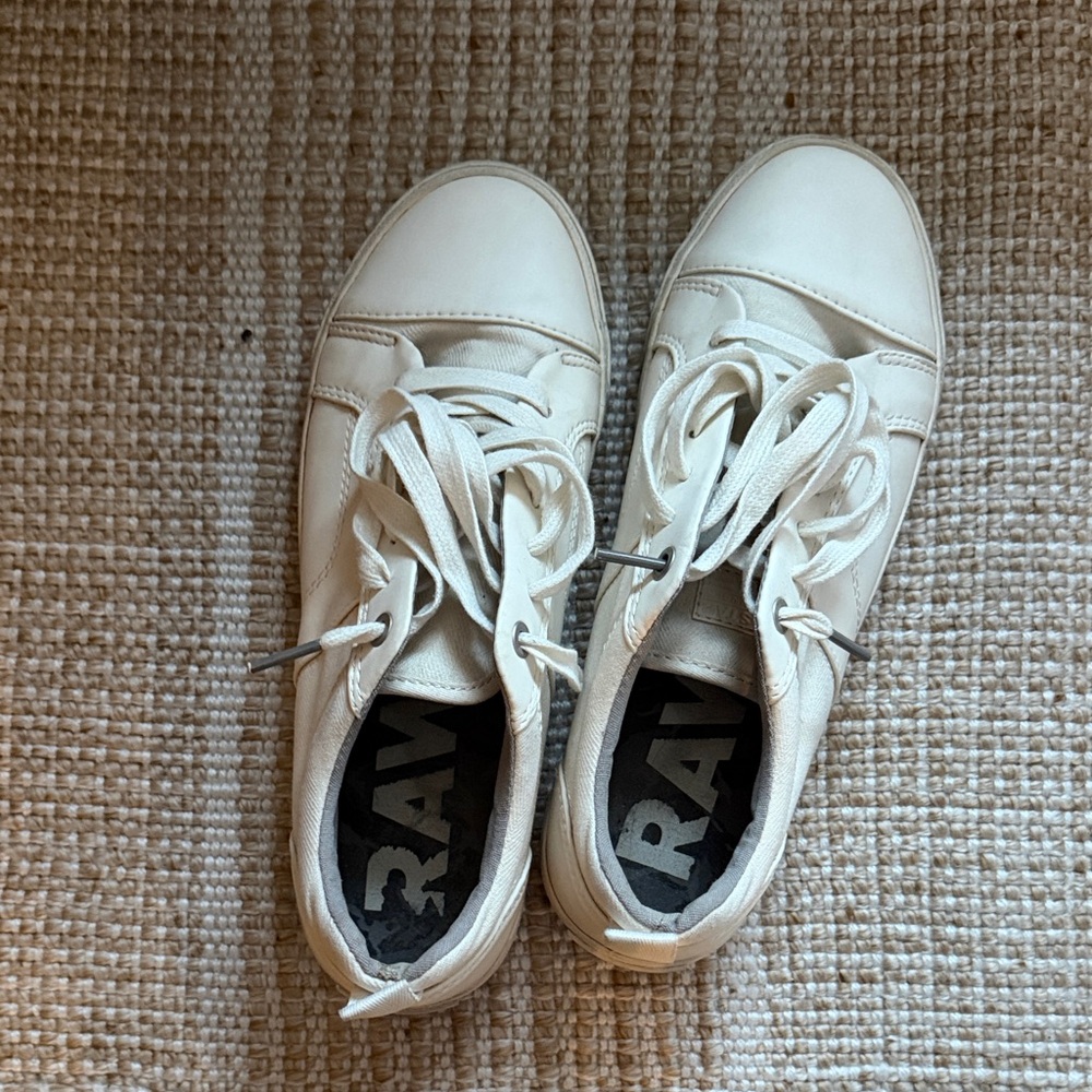 G-Star Off-White Lace-Up Sneakers